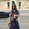 Elegant Fur Knitted Coat Fall Feminine Jackets Vintage Modest Casual-chic Stylish Versatile Party Women Streetwear