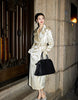 Spring Autumn Long Shiny Flowy Soft Satin Trench Coat for Women Belt Double Breasted Elegant Designer Closthes