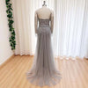 Beaded Mermaid Evening Dress for Women Elegant High Neck Long Sleeves for Women Wedding Party Gown Customized