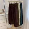 Retro High Waist Corduroy Pants Women Spring Fall Straight Causal Full Length Trousers Korean Baggy Black Pants