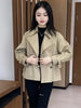 Spring Women Leisure Appear Thin Short Windbreaker Jacket Female Temperament Versatile Loose Fit Windbreaker Coat