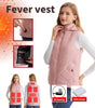 Women's Winter Smart Heated Vest, 11-Zone Heated Vest, USB-Powered Solid-Color Hooded Jacket, Casual, Sports, and Outdoor Warmth