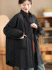 Retro Thickened Cotton Coat Women's Big Pocket Medium-Length Casual Large Size Quilted Winter Jacket W961