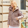 Gasmam Winter Down Jackets Women Warm Pluggable Sleeve Thermal Vest Classic zipper Lacing Design Pocket Hooded Parkas 83369