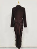 Sexy Evening Party Black Color Midi Dress for Women O Neck Long Sleeve Pachwork Metal Buckle Folds Bodycon Dresses Female