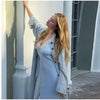 Solid Belted Maxi Trench Coats Women's Loose Full Sleeves Single-breasted Lace-up Windbreak Ladies Early Autumn Outwear