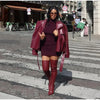 Street Women's Lace Up Leather Jacket Loose Solid Lapel Long Sleeve Belt Jackets Female Spring Lady Vintage Outwears