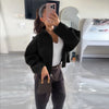 Casual Knitted Women's Coat Stand Collar Zippers Loose Full Sleeve Lady Sweater Autumn Winter Female High Street Coats