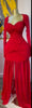 Women Stacked Ruched Draped High Split Pleated Maxi Long Bodycon Dress Holiday Birthday Club Party Evening Dresses