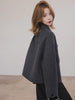 100% Pure Wool Short Coat Women Woolen Jacket Cropped Warm Relaxed Fit Chic Office Commuter Winter Outerwear