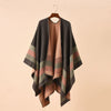 Winter Warm Plaid Ponchos And Capes For Women Oversized Shawls and Wraps Cashmere Pashmina Female Bufanda Mujer