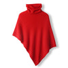 Cozy Solid Color Turtleneck Poncho Soft Loose Fit Cashmere Pullover Thin Warm Bat Sleeve Pullover for Women