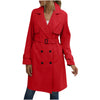 Women's Windbreaker Extra Long Button Cardigan Long Sleeve Belt Casual High Street French Jacket Female's Coat