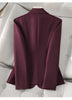 Women Blazer Fuchsia Apricot Black Long Sleeve Single Button Suit Ladies Work Wear Jacket Coat Female Outerwear 4XL