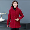 2026New Autumn Winter With Velvet Cotton-padded Jacket Women Mid-Aged Mother Hooded Floral Plus Velvet Warm Parkas Coat Female