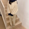 Solid Wool Coat Women Casual Hooded Y2k Loose Zipper Blends Cardigan Full Sleeved Thick Warm Outwear Jackets Autumn Winter