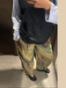 Women Camouflage Cargo Long Pants High Waist Wide Leg Drawstring Hem Baggy Trousers Autumn Casual Chic Vintage Streetwear