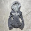 Aesthetic Elegant Sweatshirt Sets Woman Y2k Patchwork Design Coat + Warm Casual Pants Female Zipper Design Chic Outfits Winter