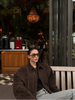 Brown Suede Belt Short Trench Coat Women High Funnel Collar Epaulet Raglan Sleeve Waist Tie Coats Vintage Autumn Commuter Jacket