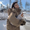 Padded Women Jacket Windproof Warm Winter Long Parkas Overcoat Loose Casual Hoodie Coat Skiing Outerwear Длинные п