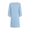 Woman Chiffon Bell Sleeve Shift Dress Woman Round Neck Soft Touch Lightweight Chic Design for Casual Elegance