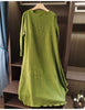 Embossed Pleated Women's Dress Spring Loose Simple Solid Color Long Sleeve Famale Clothing 2DB6616