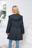 Spring Autumn Hooded Water-repellent Jacket with Belt Thin Casual Loose Trench Coat Women Windbreaker