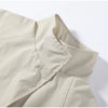 Elegant Khaki Women's Trench Coat Long Autumn Loose Stand Collar Full Sleeved Single Breasted Pocket Side Split Windbreaker