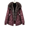 Parkas Women Down Cotton Jacket Winter Coat Large Fur Collar Warm Mid Long Cotton Padded Jacket Female Outerwear Overcoat