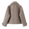 Women Solid Double Breasted Trench Jackets Vintage Lapel Neck Long Sleeves Female Chic Lady Outfits