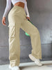 Women Baggy Joggers Pants Casual Communte Female Chic Straight Cargo Pant Elastic High Waist Elegant Oversized Trousers