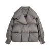 Lagabogy Winter Puffer Jacket Women Short 90% White Duck Down Coat Female Streetwear Warm Parkas Removable Sleeves Outwear