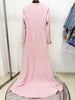 High Street Designer Party Vestido Women's Standing Collar Beaded Diamonds Sequin Hollow Out Long Maxi Dress
