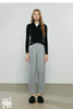 Women Casual Pants Winter Sweatpants Tapered Elastic Waist Split Design Fleece-Lined Warm Trousers