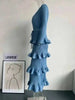 Long Pleated Dress Women Round Neck Solid Color Ruffles Cake Belt Dresses Multi-layer Female Elegant Clothing 2R6863