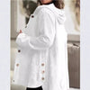 Women's outerwear top autumn hooded loose fitting women's corduroy casual jacket