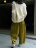Autumn Winter Lazy Arc Corduroy Wide Leg Pants Women Elastic Waist Loose Casual Comfortable Trousers Female
