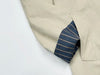 Retro Patchwork Stripes Women's Mid-Length Polo Collar Single-Button Coat Spring Korean Style Oversize Coats