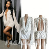 Spring Sexy Polka Dot Print Bodycon Dresses for Woman Deep V-neck Batwing Sleeve Dress Female Streetwear Vestidos