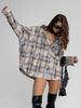Blouse Women's Shirts Spring Autumn Plaid Long Sleeve Shirt Loose Tops Casual Coat Женский Топ Blusas Mujer Рубашка Женская