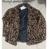 Winter Leopard Print Jacket Women's Stand Collar Warm Parkas Outwear Autumn Winter Korean Female Loose Faux Fur Coats