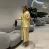 White Stand Collar Long Pant Suits Women Chic Solid Full Sleeves Single Breasted Loose Pants Set Lady Daily Street Outfit