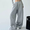 Harajuku Wide Leg Sweatpants Women Streetwear Baggy Oversize Gray Sports Pants Woman Drawstring Casual Joggers Trousers