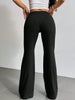Autumn and Winter Solid Color Drawstring Women's Bell-Bottoms Casual Dressing