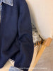 High-Quality Korean Denim Shirt Collar Stitching Fake Two-piece Sweater Women Cardigan Chic Knitted Coat Female Tops