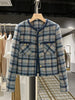 Autumn Korean Small Fragrant Coat Women Short Jacket Female Tweed Wool Outwear Casual Plaid Blazer Tops Ladies Outwear