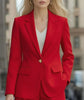 Autumn long-sleeved solid colour cardigan one-button small suit jacket for women