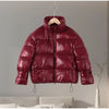 Stand Collar Layered Zipper Cotton Jacket Woman Loose Solid Color Long Sleeves Casual Coat Versatile Street Women's Warm Jackets