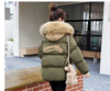 Cotton-Padded Jacket Women Winter Heavy Wool Collar Parkas Short Coat Female Thick Warm Down Cotton Overcoat Ladies Top