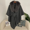 Spring Lanket Scarf Female Real Fur Coat Women Cloak Poncho Winter Warm Shawl Designer Thickening BPashmina Cape Stole Fur Coats